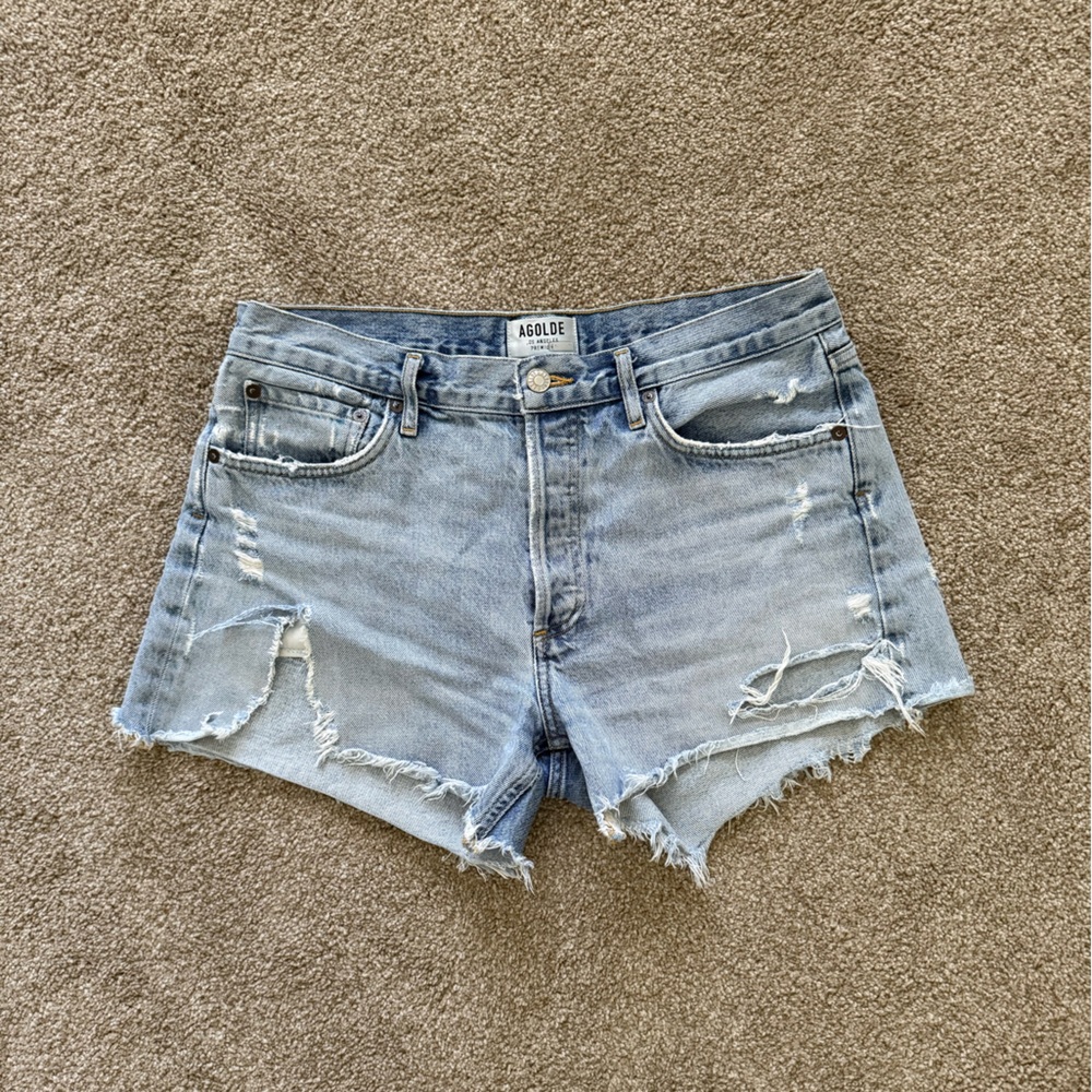 Agolde Parker Shorts Distressed